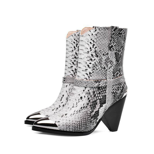 Bottines Serpent Cuir