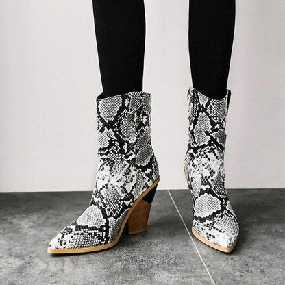 Bottines Serpent Santiag femme