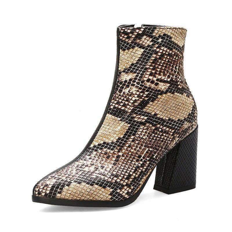 Bottines Serpent Camel 