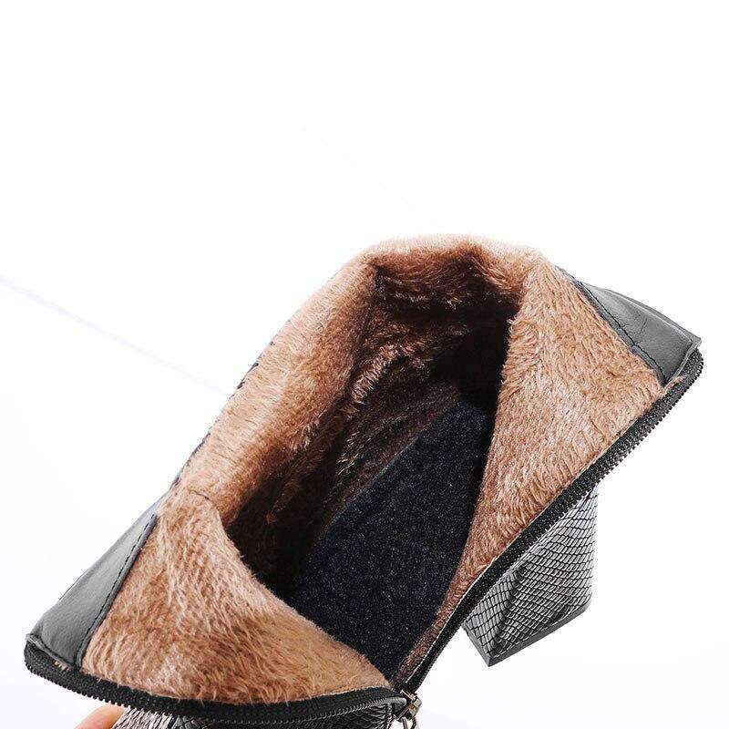 Bottines Serpent Camel Bi-ton