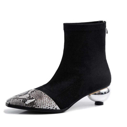 Bottines Serpent Noir