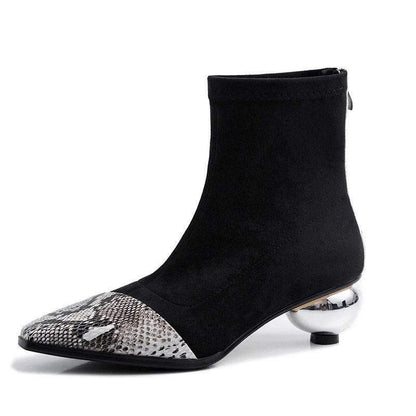 Bottines Serpent Noir femme