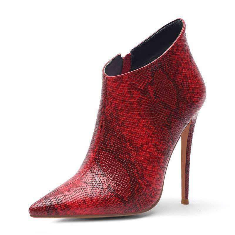 Bottines Serpent Rouge