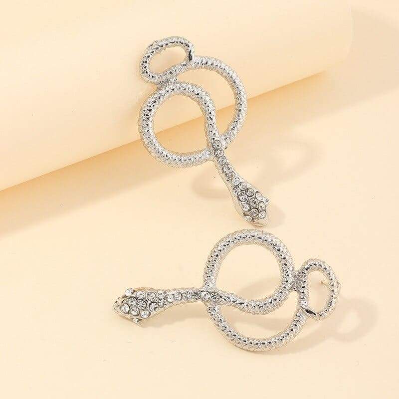 Boucles d'Oreilles Serpent Diamant 