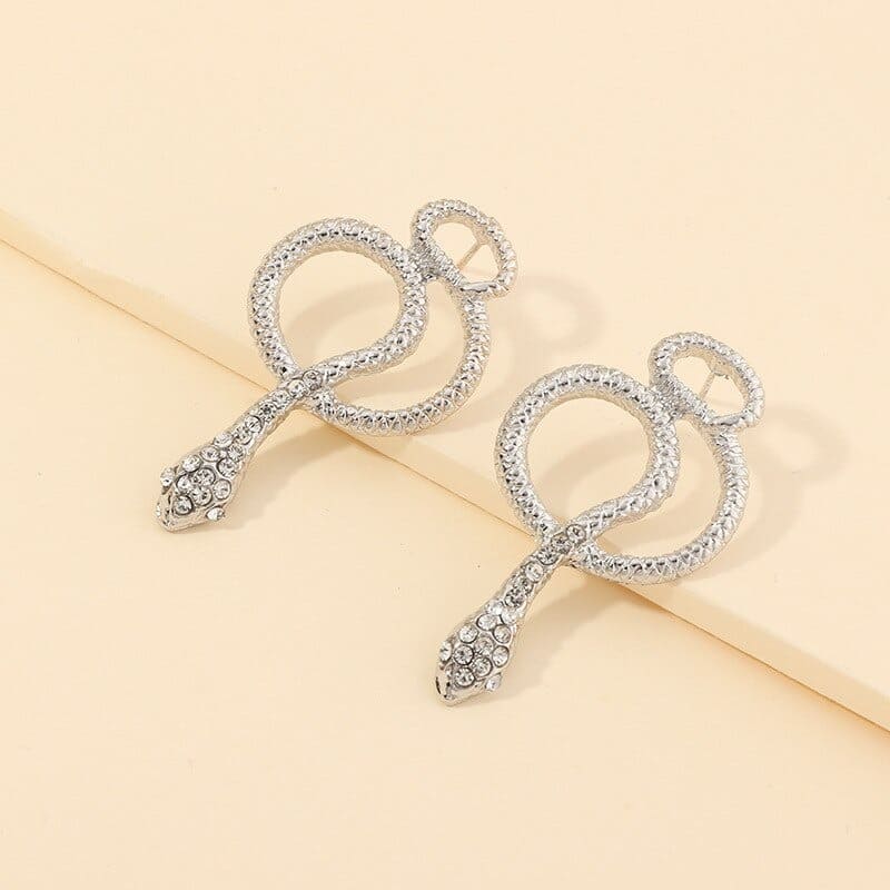 Boucles d'Oreilles  Diamant Argenté