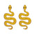 Boucles d'Oreilles Serpent Perle Jaune