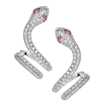 Boucles d'Oreilles Serpent diamant