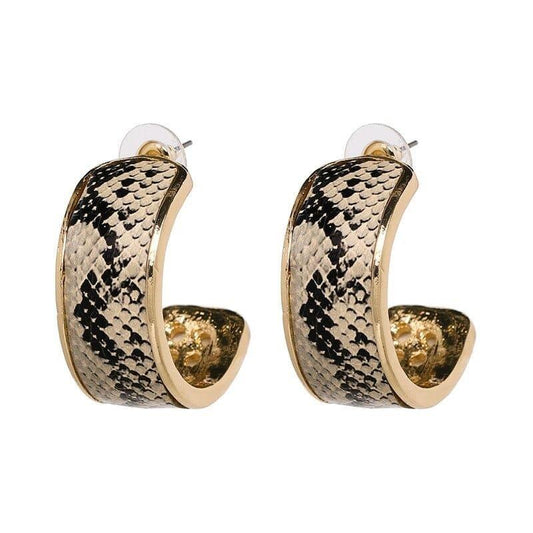 Boucles d'Oreilles peau de Serpent 
