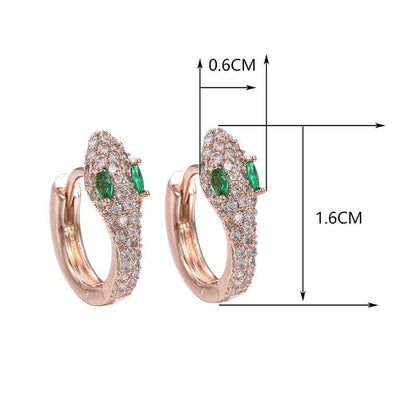 Boucles d'Oreilles Serpent Or Rose