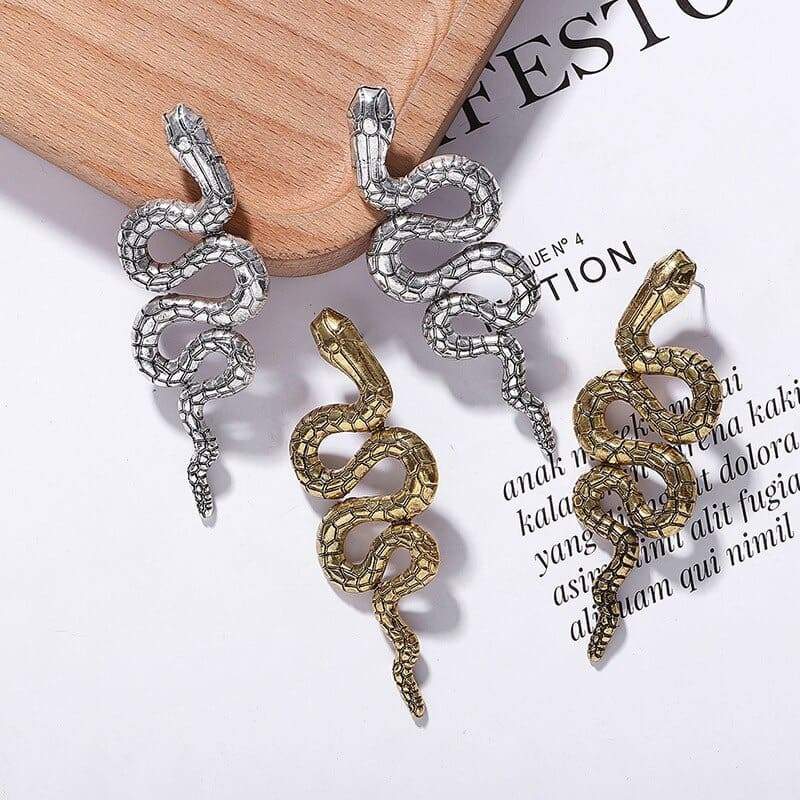 Boucles d'Oreilles Serpent Vintage 