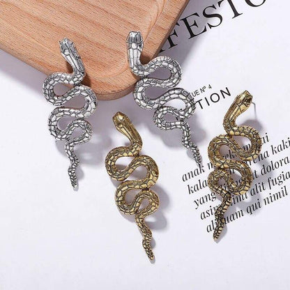 Boucles d'Oreilles Serpent Vintage 