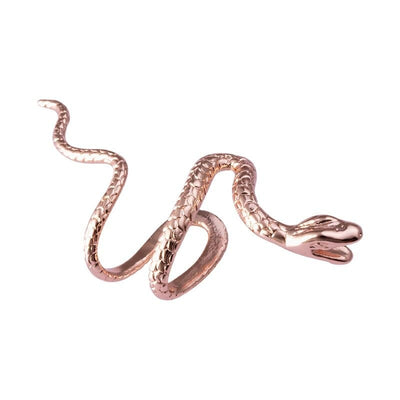 Boucles d'Oreilles Serpent or rose à Clip