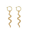 Boucles d'Oreilles Serpent Or