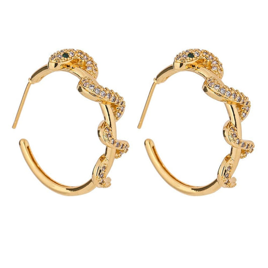Boucles d'Oreilles Serpent Luxe