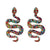 Boucles d'Oreilles Serpent Multicolore