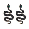 Boucles d'Oreilles Serpent Perle Noire