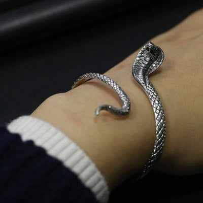 Bracelet Serpent Cobra Argent