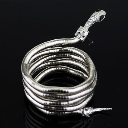 Bracelet Manchette Serpent argenté
