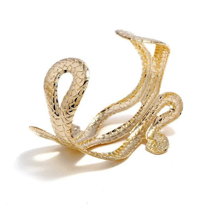 Bracelet Manchette Serpent doré