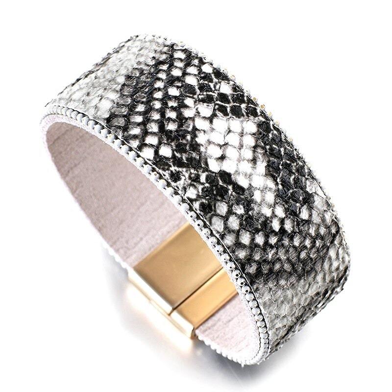 Bracelet Peau de Serpent Argent