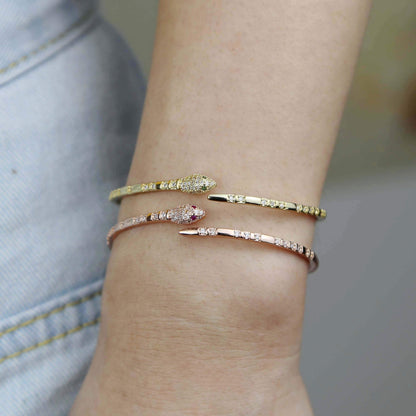 Bracelet Serpent Diamant Or Femme