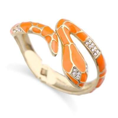 Bracelet Serpent Orange pour femme