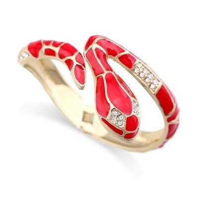 Bracelet Serpent Rouge pour femme