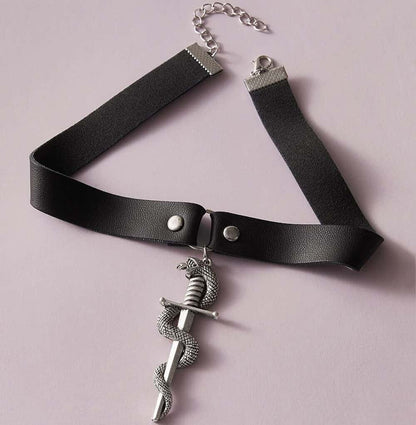 pendentif Cuir Serpent 