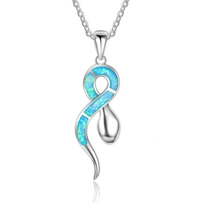 Collier Serpent Bleu