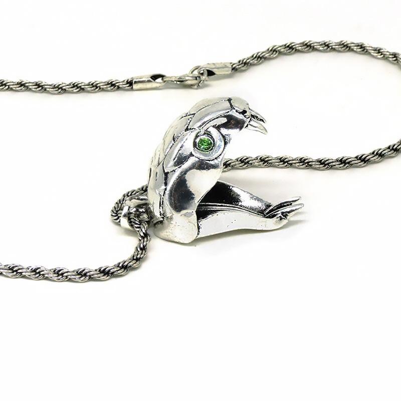 Collier Tête de Serpent argent
