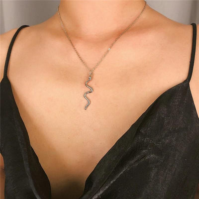 Collier Serpent Femme argenté