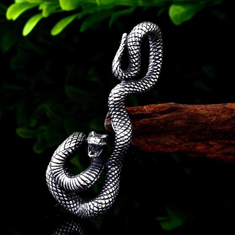 Collier Serpent Homme acier