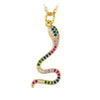 Collier Serpent Or Jaune Multicolore