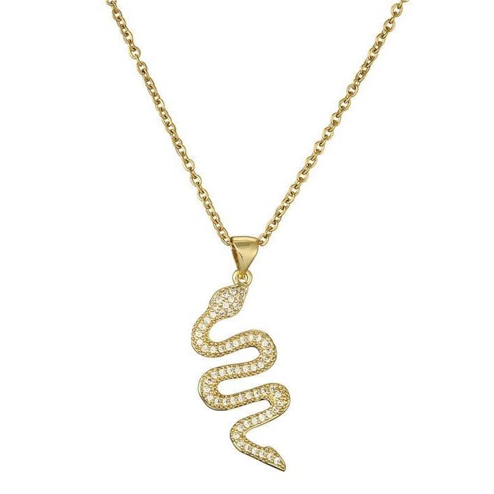 Collier Serpent Zirconium 