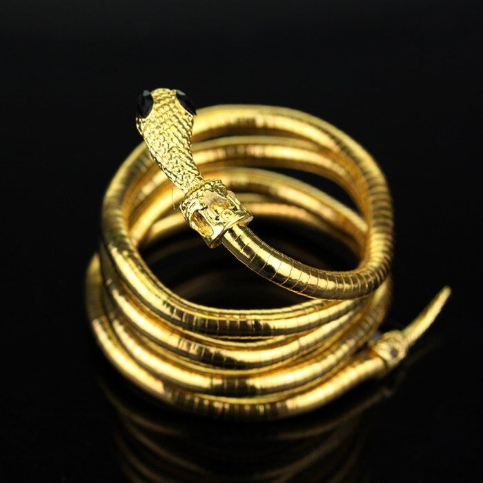 Bracelet Manchette Serpent or