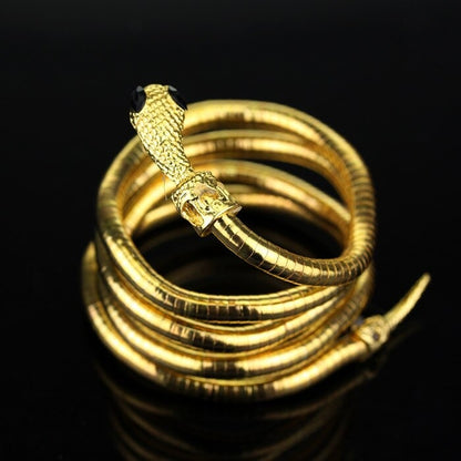Bracelet Manchette Serpent or