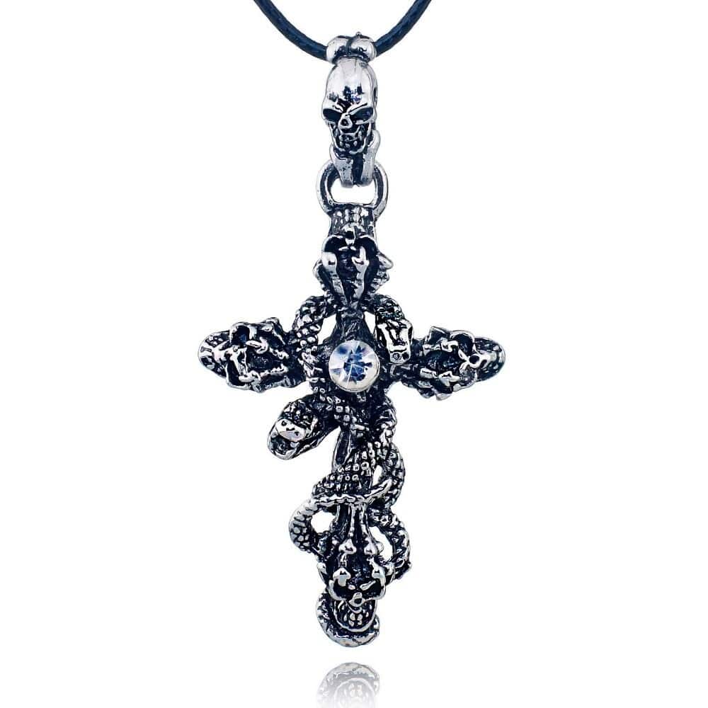 Pendentif Croix Tête de Mort