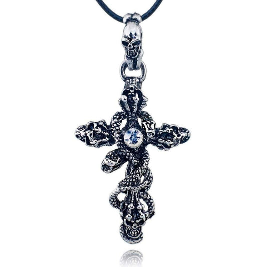 Pendentif Croix Tête de Mort